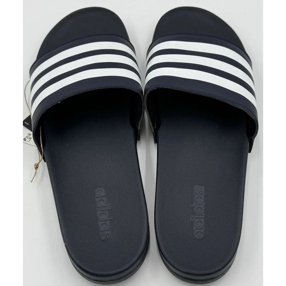 Adidas Adilette‎ Comfort Blue Slip On Slides GZ5892 Men's Sz 18